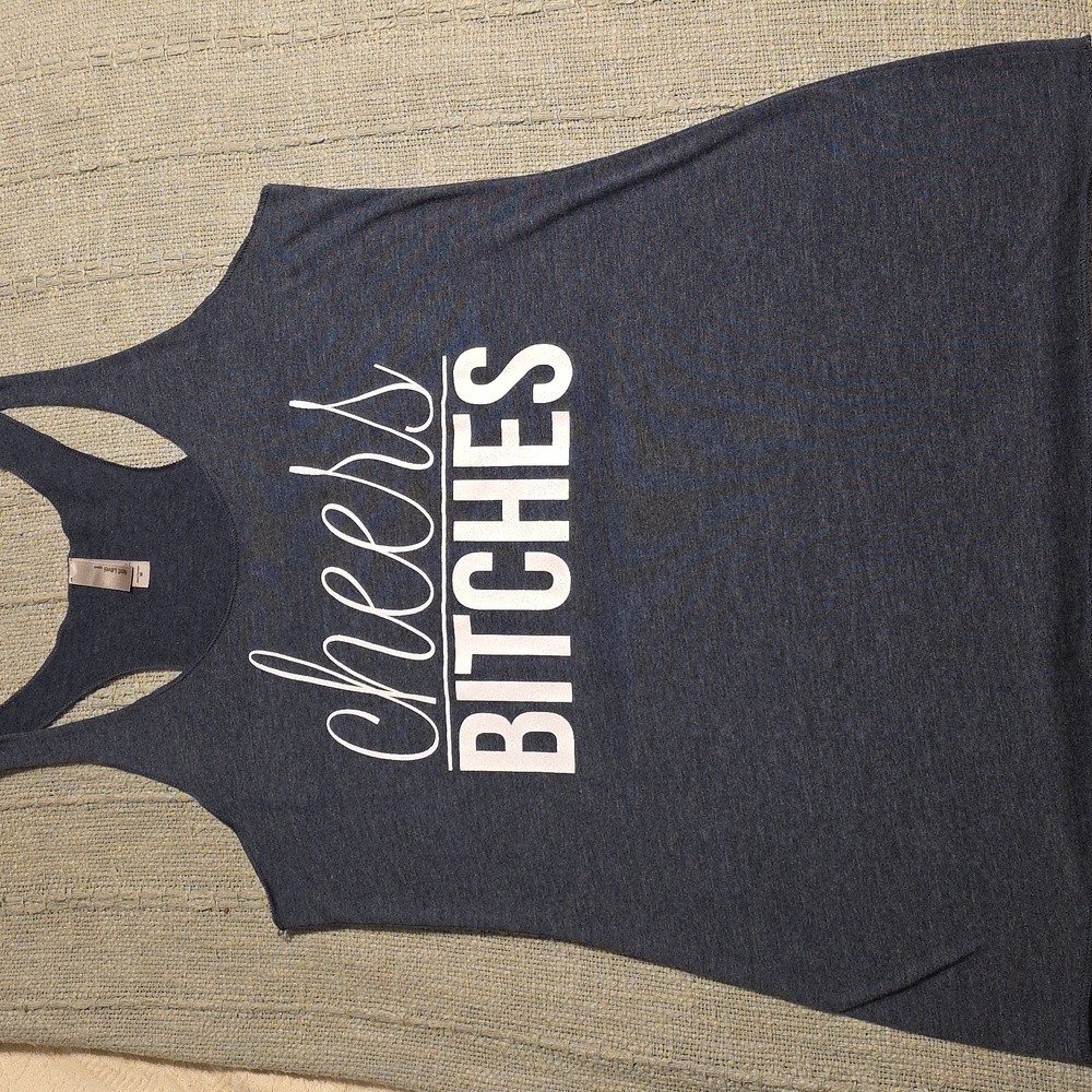 Next Level Apparel Dark Blue Graphic Tank Top
